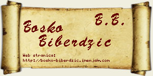 Boško Biberdžić vizit kartica